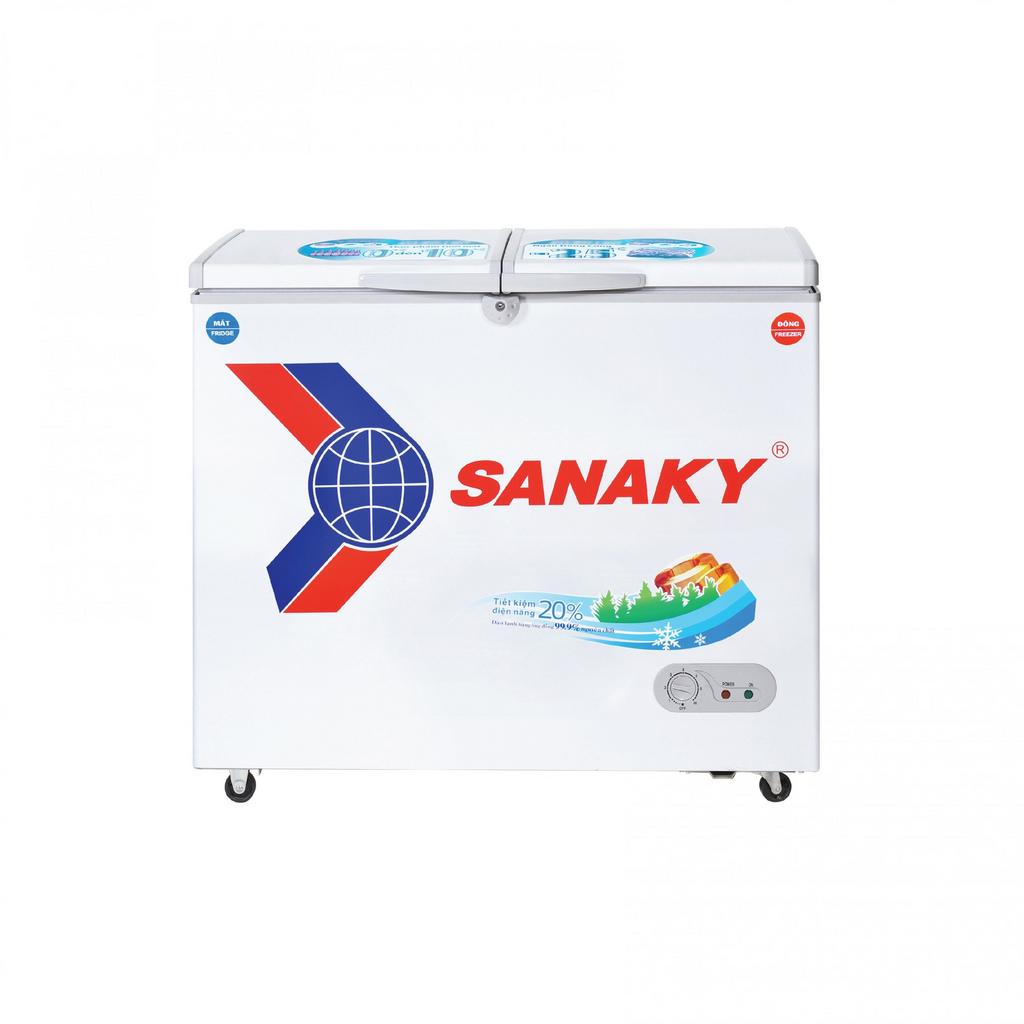 Tủ Đông Sanaky VH-2599W1 — 2 ngăn linh hoạt, làm lạnh sâu, tiết kiệm điện.