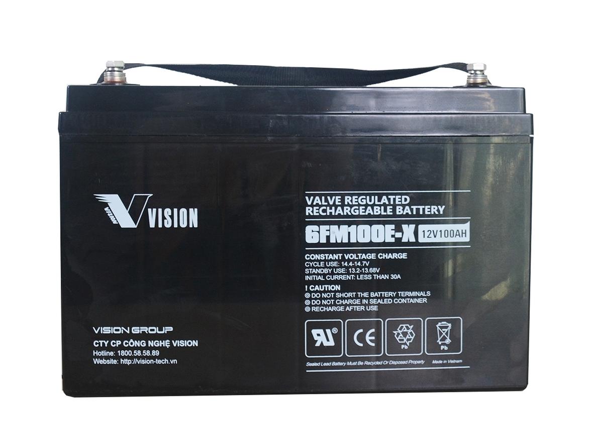 Ắc quy Vision 6FM100E‑X (12V‑100Ah) — giải pháp nguồn dự phòng cho UPS & trạm viễn thông.