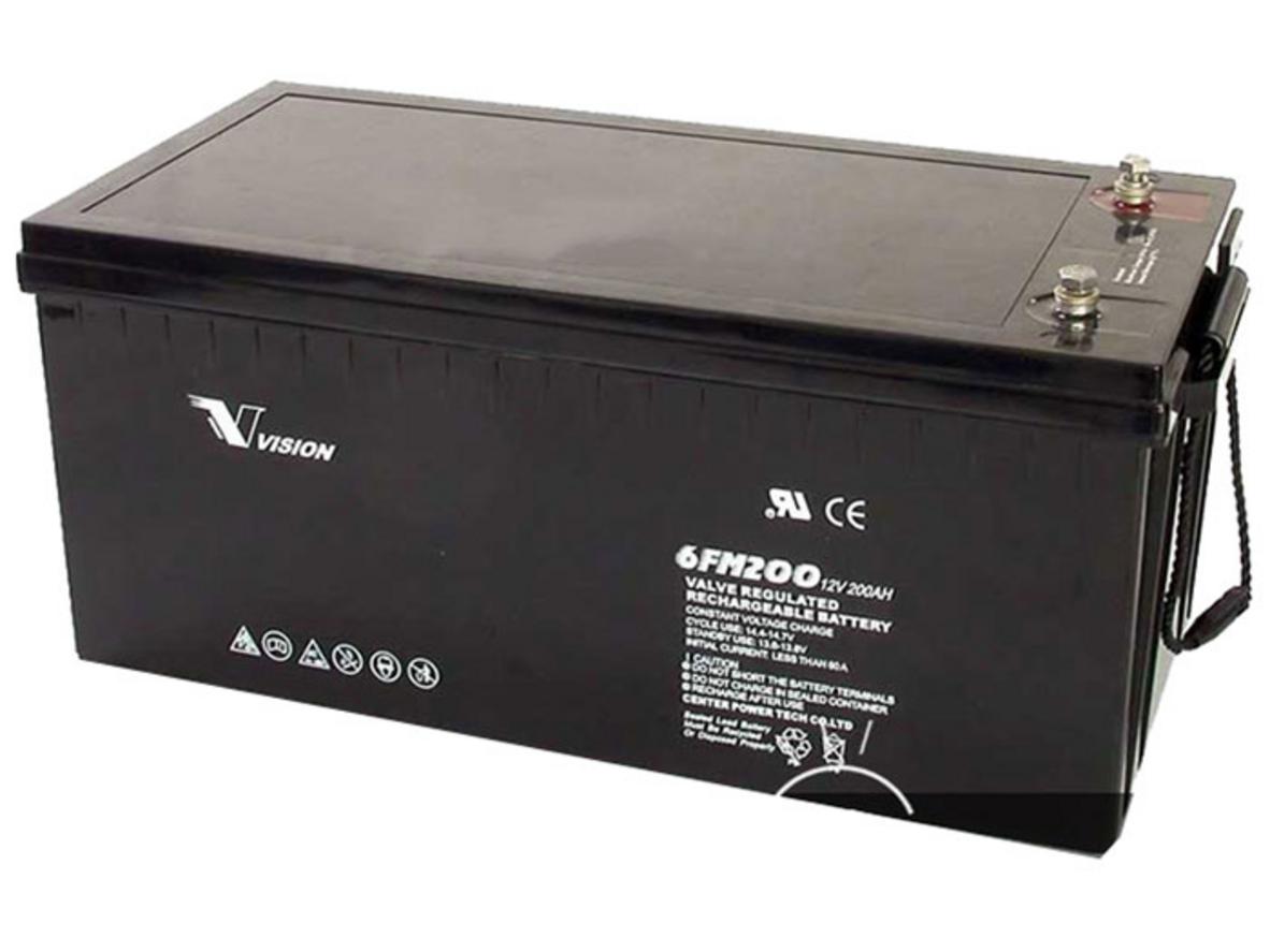 Ảnh thực tế Ắc quy Vision 6FM200D-X kèm tem chính hãng Siêu Thị Đại Việt.