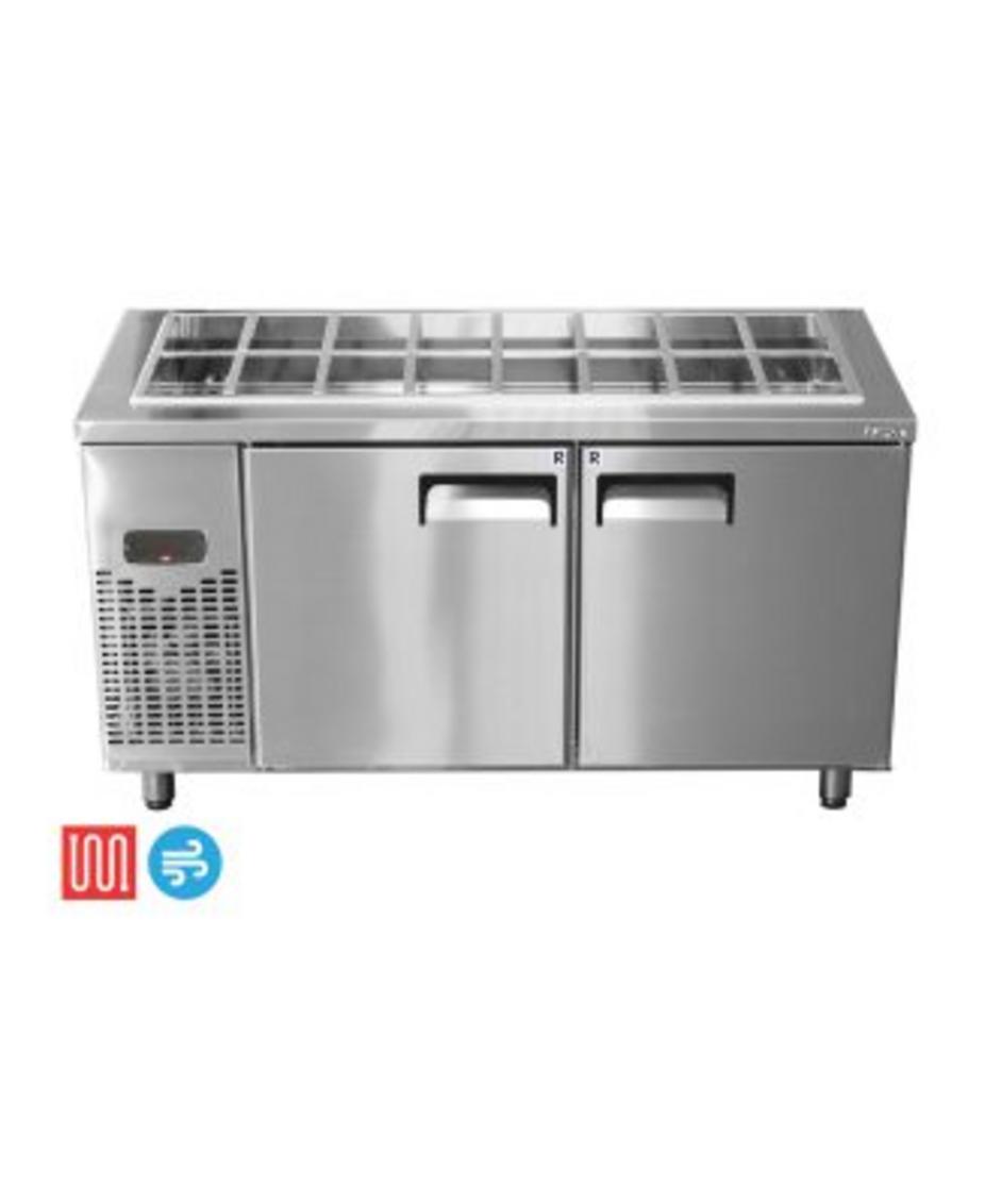 Tủ Bàn Salad HWA-1500SF: mặt trưng bày đầy màu sắc, khoang mát rộng rãi.