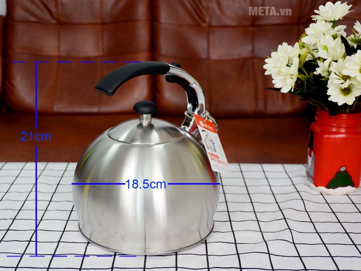 Inox 304 sáng bóng, dễ vệ sinh và an toàn cho sức khỏe.