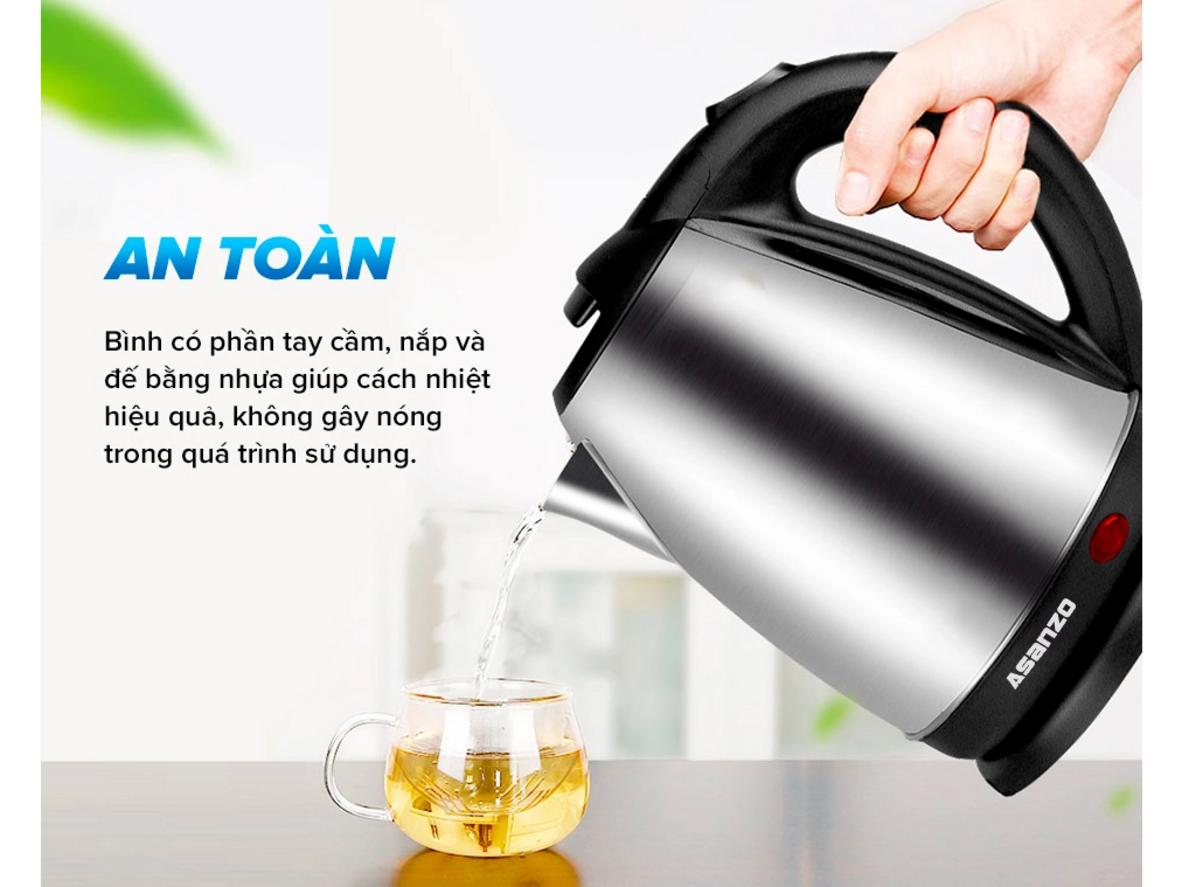 Lòng ấm inox cao cấp — dễ vệ sinh, an toàn cho sức khỏe.