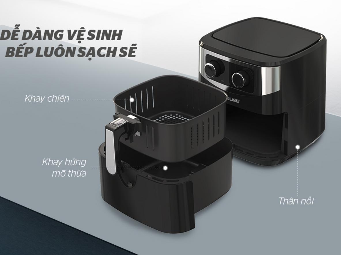 Mặt trước Inox 304 & Lòng nồi Whitford — dễ vệ sinh