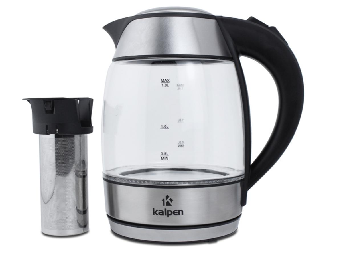 Ấm đun nước thủy tinh Kalpen KK66 1.8L — trong suốt, hiện đại và an toàn.