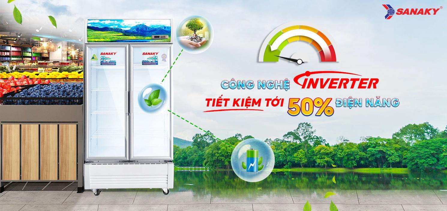 1100 L, kích thước tiêu chuẩn — tối ưu cho siêu thị mini và tạp hóa.