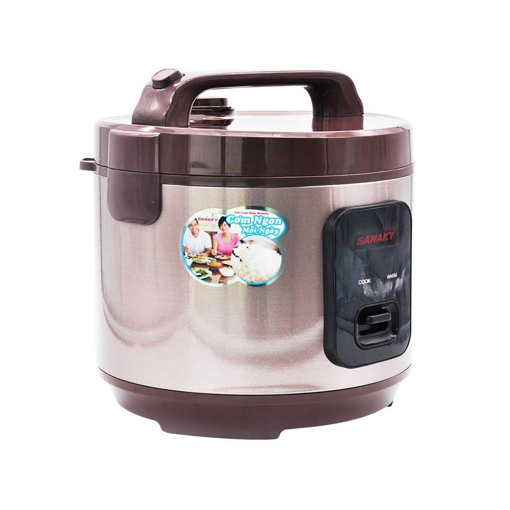 Lòng nồi hợp kim nhôm dày 1.6mm phủ lớp chống dính — dễ vệ sinh, bền lâu.