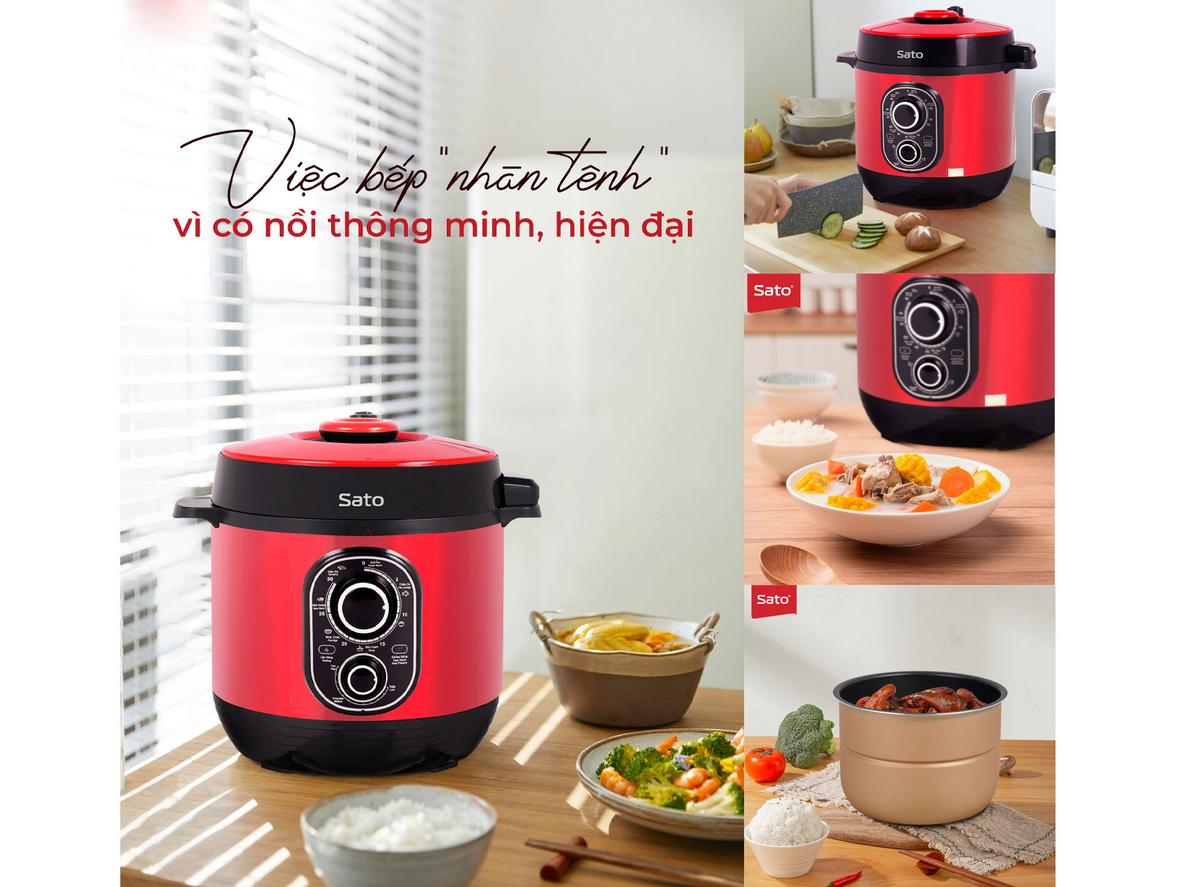 Lòng nồi chống dính cao cấp, dễ vệ sinh