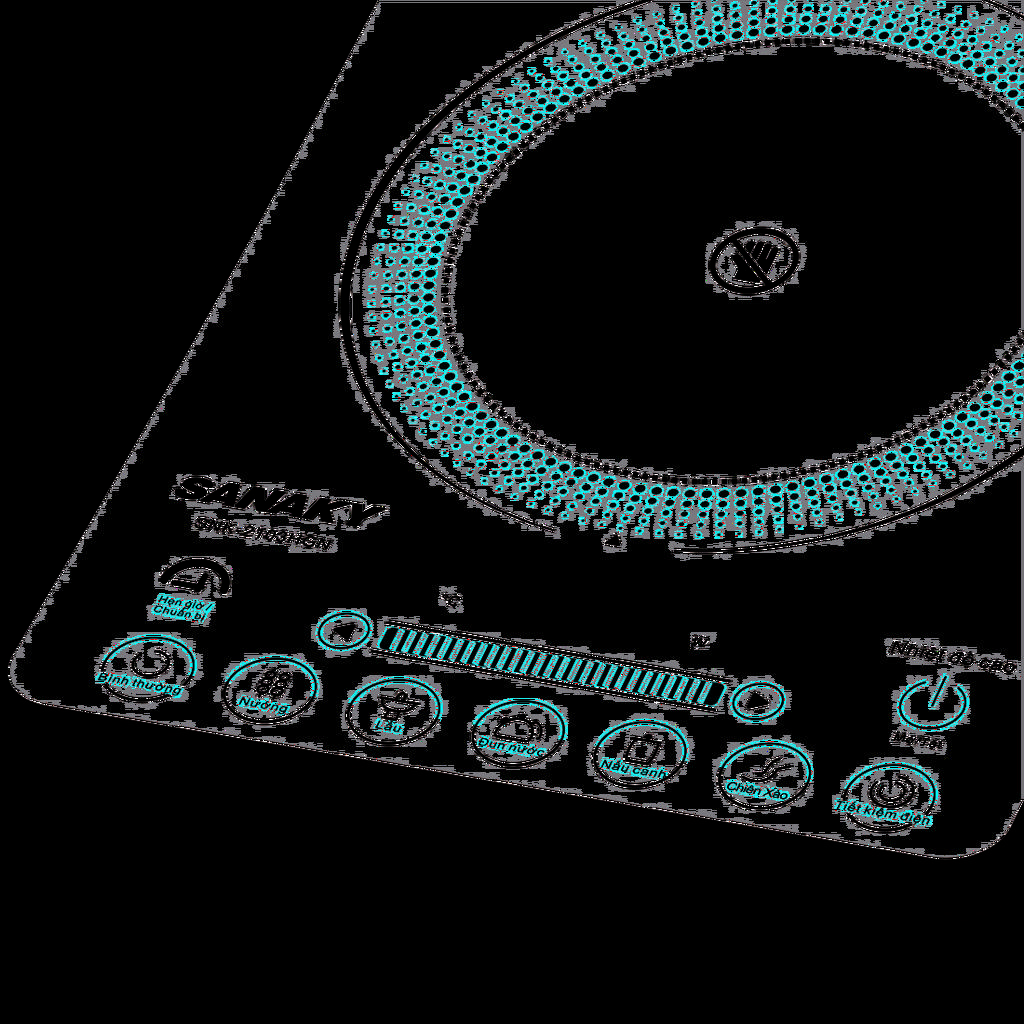 Mặt kính Ceramic dễ lau chùi, chống xước.