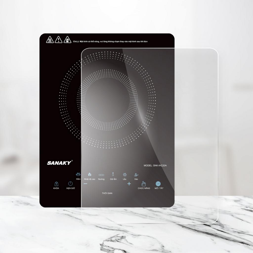 Mặt kính chịu nhiệt dễ lau — bảo quản bếp bền lâu.