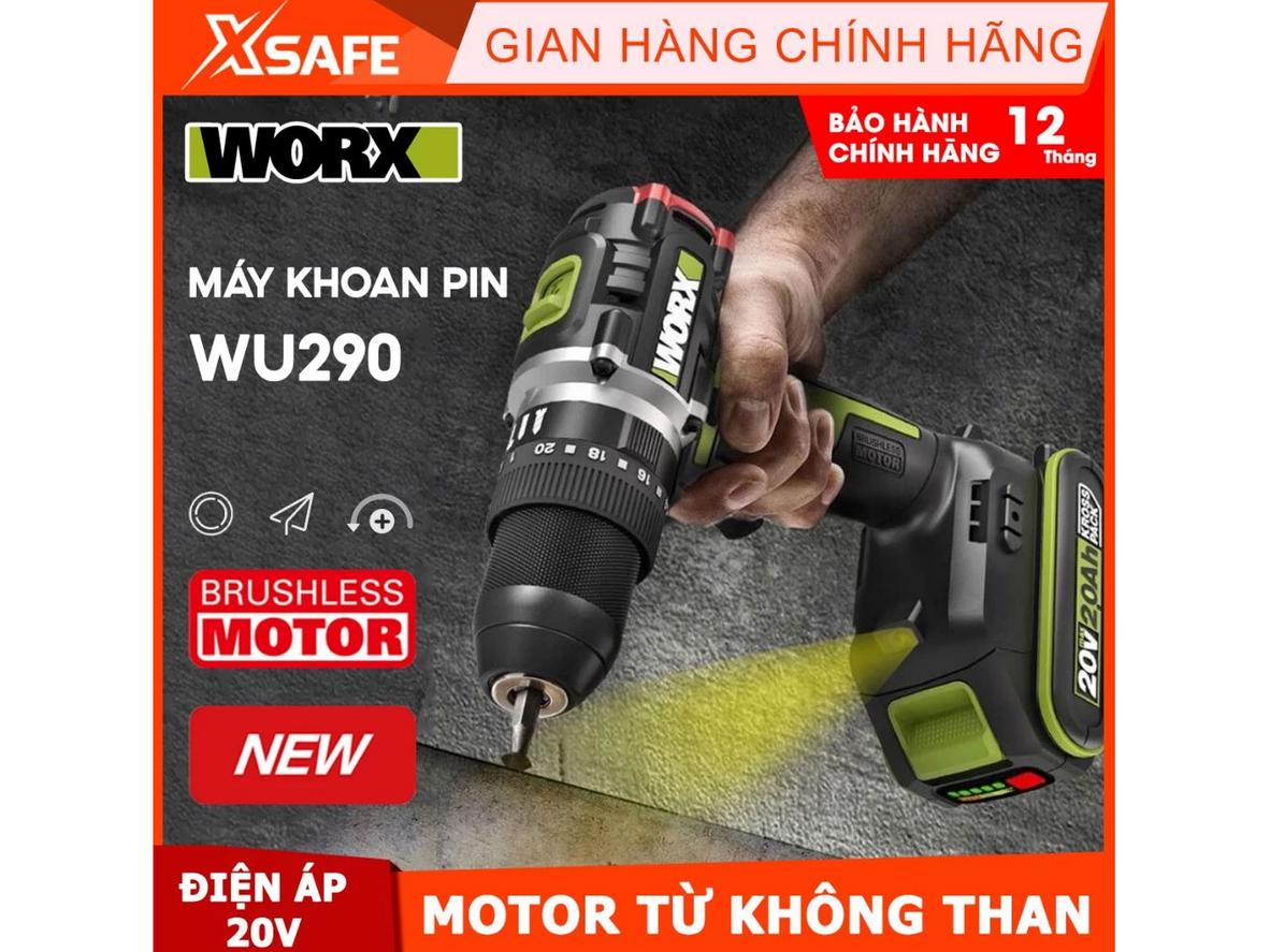 Tổng quan Máy khoan động lực pin 20V Worx WU369