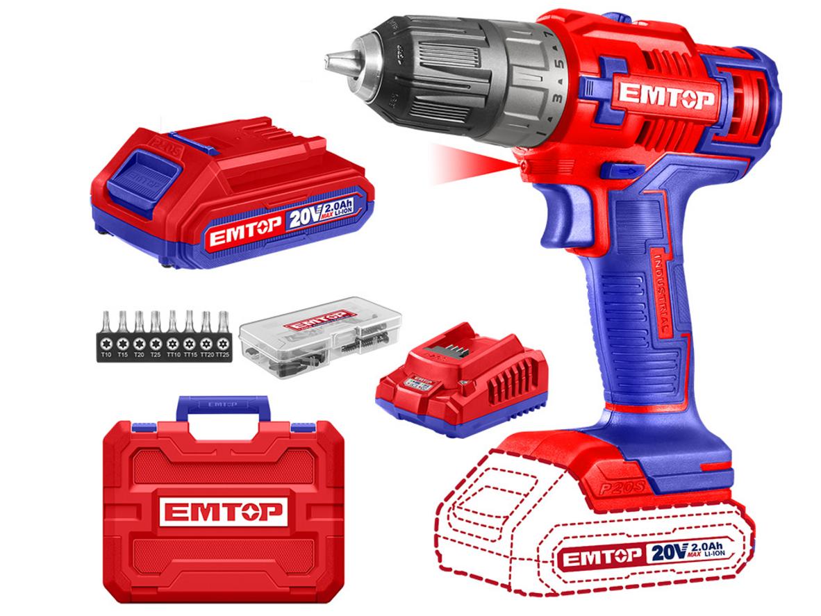 Tổng quan Máy khoan dùng pin 20V Emtop ECDL200528