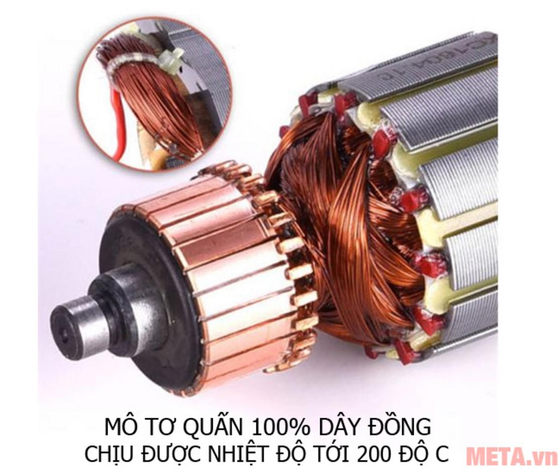 Lõi mô tơ dây đồng giúp máy khoan bền bỉ và chịu nhiệt