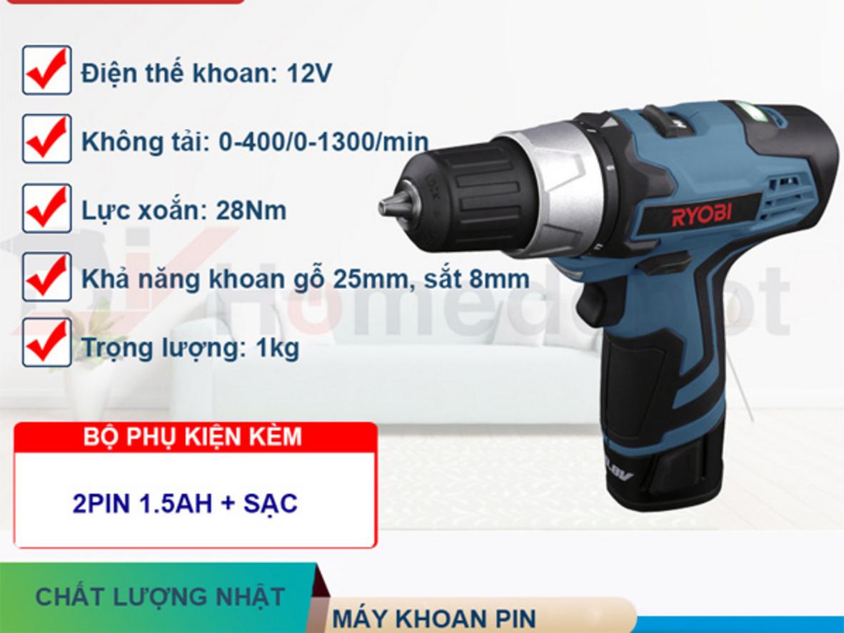 Bộ 2 pin Li-ion 12V 1.5Ah và sạc nhanh