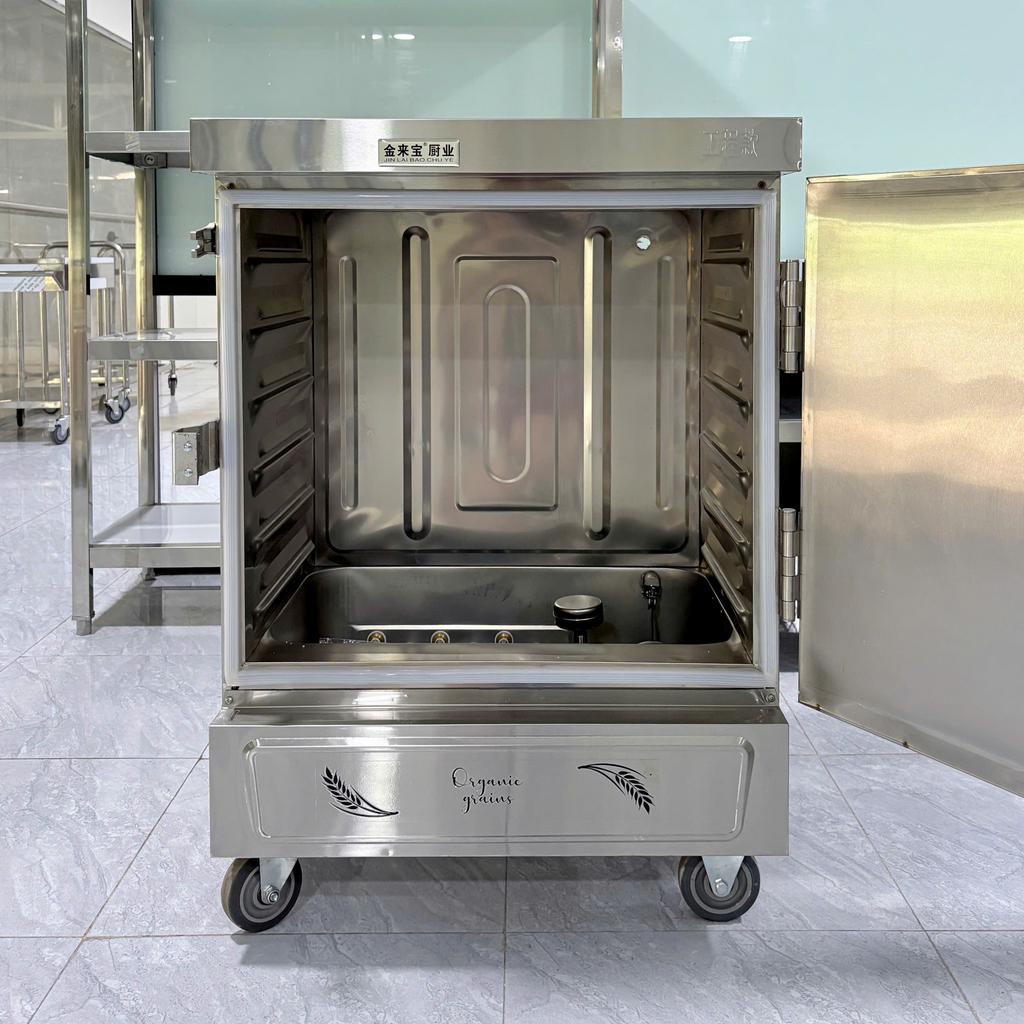 Năng suất 24kg/mẻ - phục vụ 80–100 suất/mẻ trong 50–60 phút (minh họa).