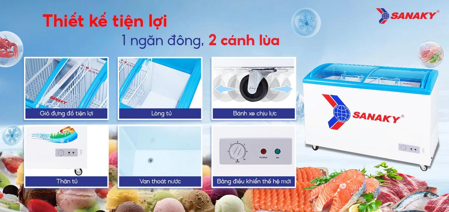Nhiệt độ đạt ≤ -18°C giữ thực phẩm đông đá an toàn. (Ảnh minh họa)"','imagePrompt':'Photo showing freezer interior with thermometer display reading -18°C and packaged products inside.