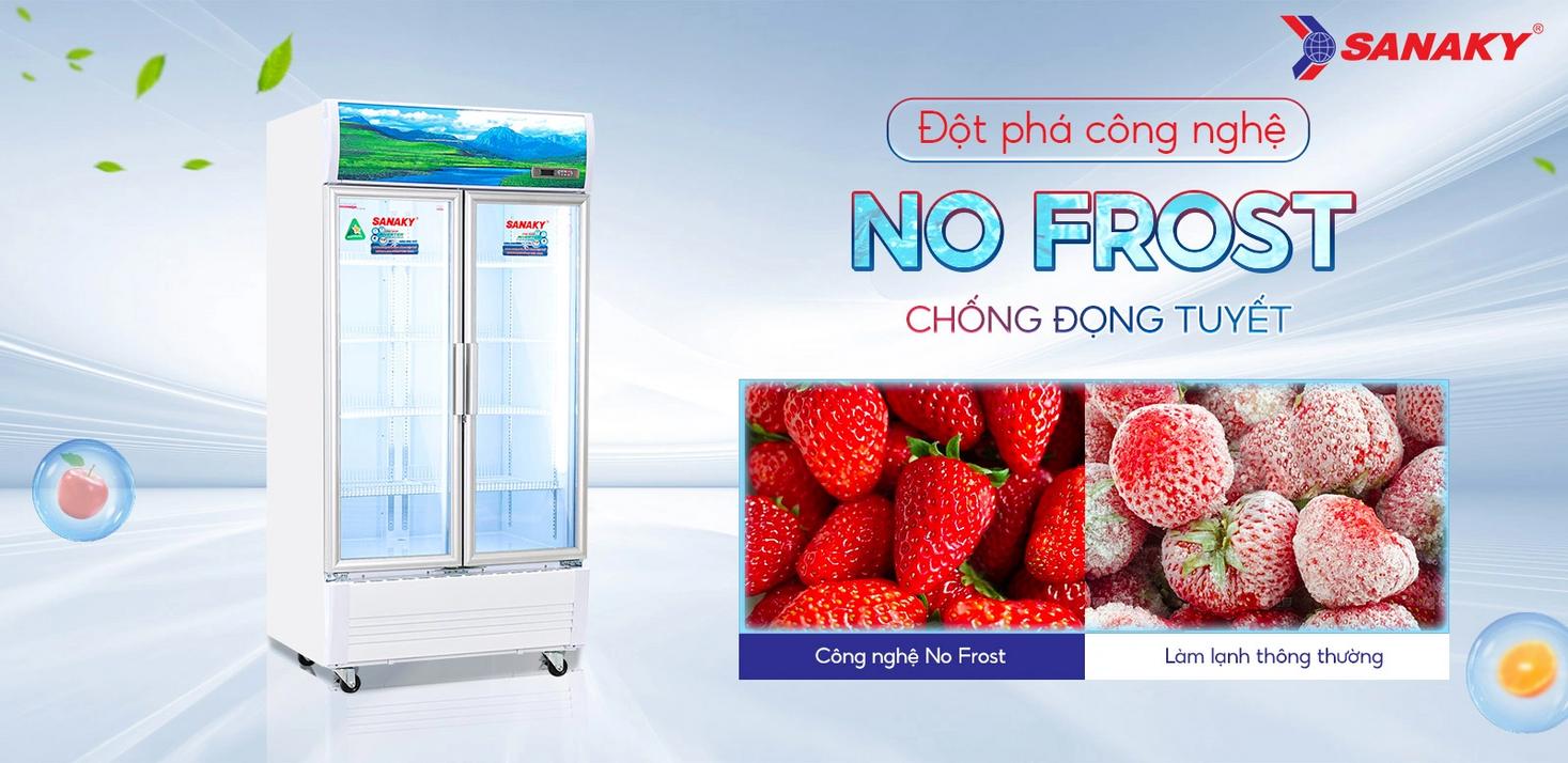 No‑Frost + ống đồng: làm lạnh nhanh, bền bỉ và ít bảo trì.