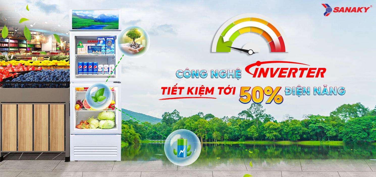 No‑Frost giữ tủ sạch, trưng bày lâu dài.