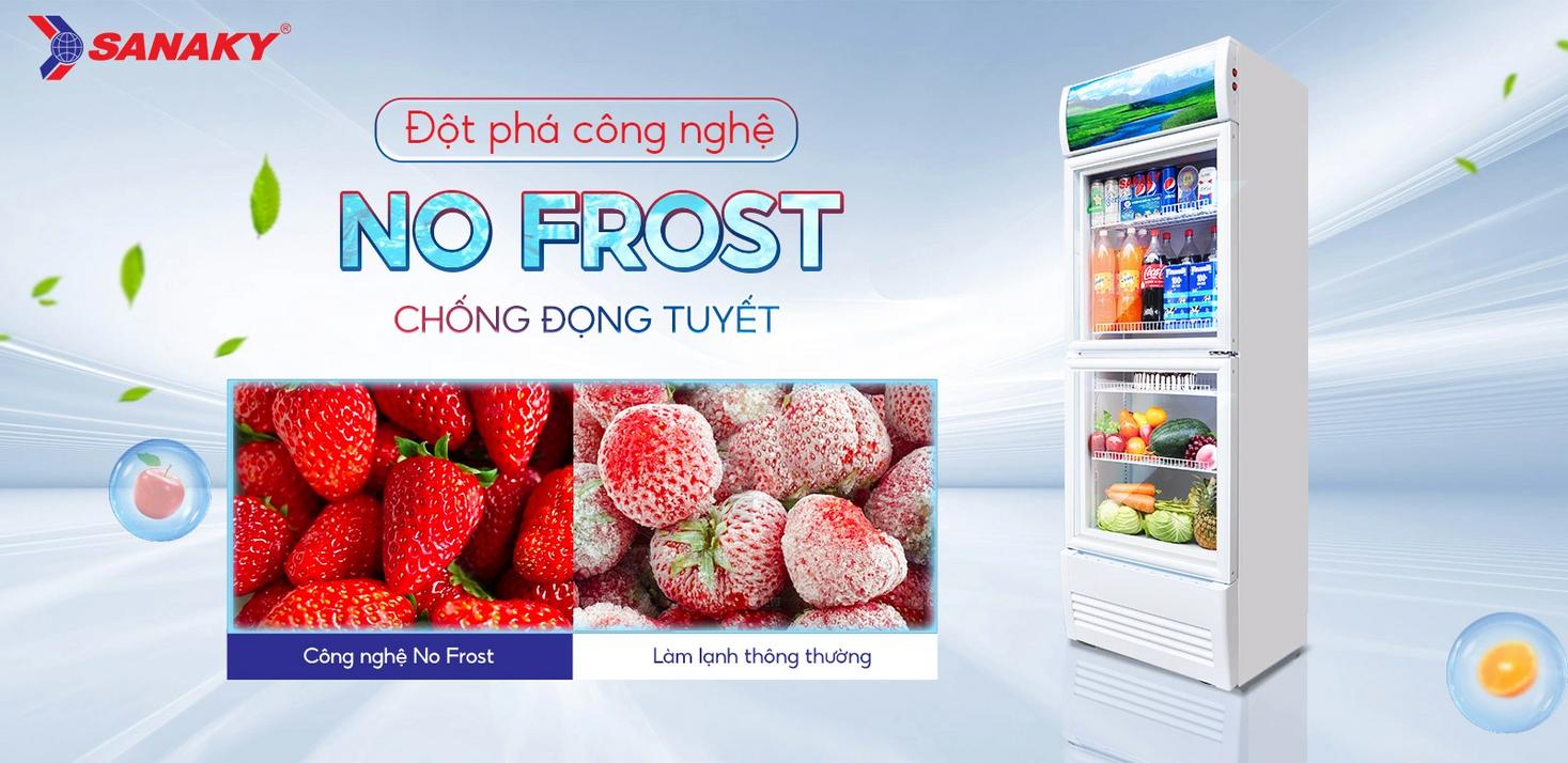No‑Frost giảm đóng tuyết — ít bảo trì, vận hành trơn tru.