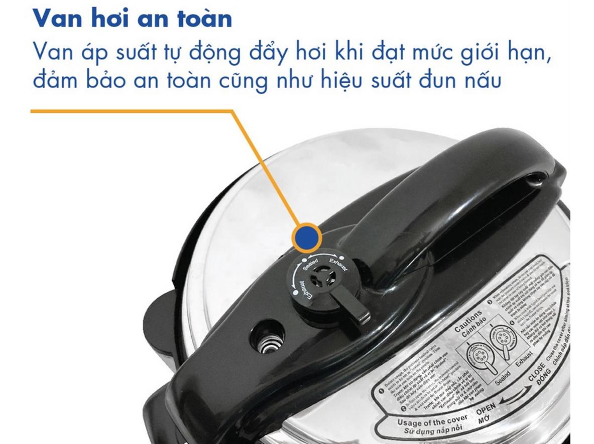 Bảng điều khiển núm vặn với 7 chế độ nấu cài sẵn