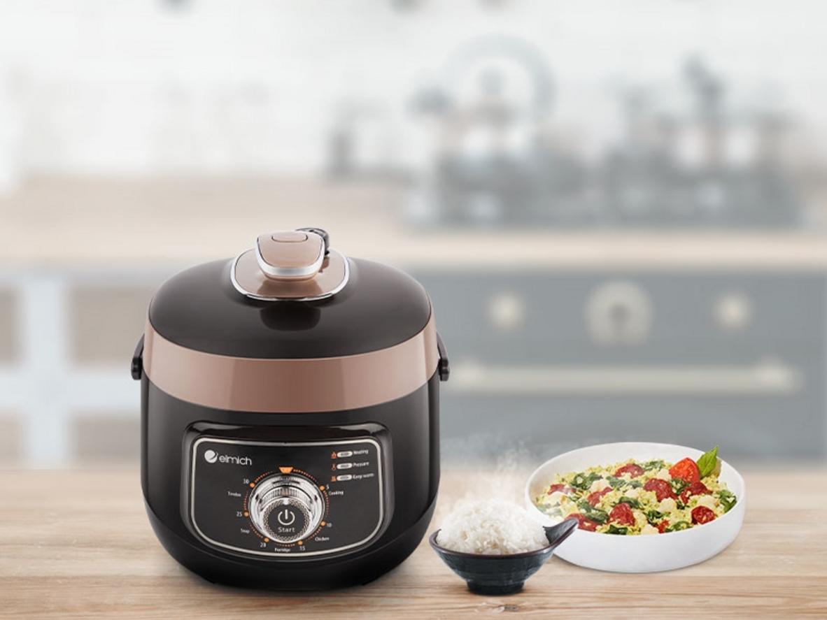Núm vặn cơ dễ dùng với 5 chương trình nấu Elmich PCE-1805