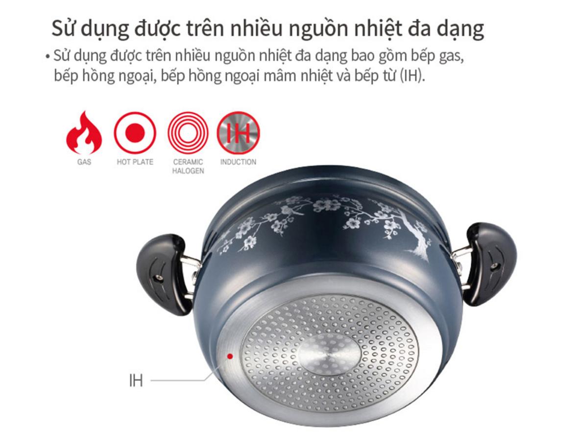 Vung kính cường lực — quan sát khi nấu, chống trào