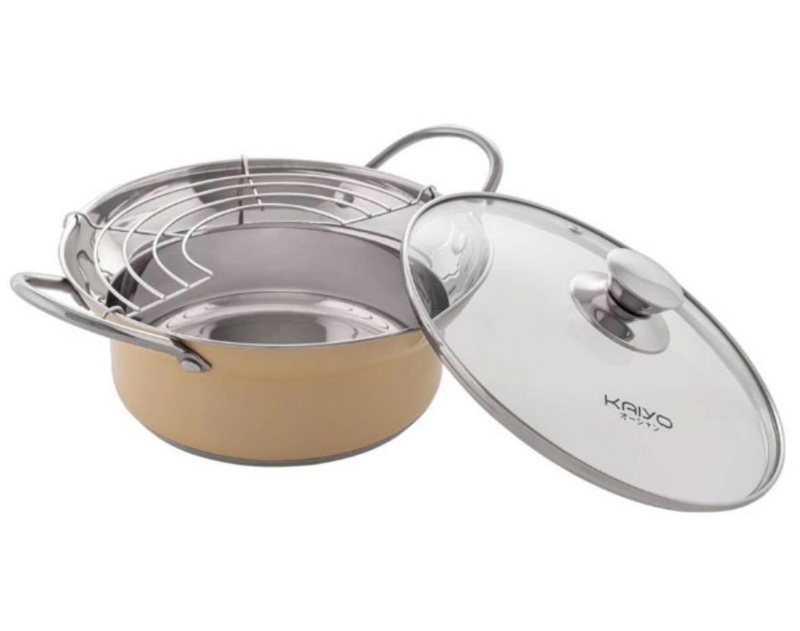 Tổng quan Nồi chiên có giá gác Kaiyo KFPY - màu vàng
