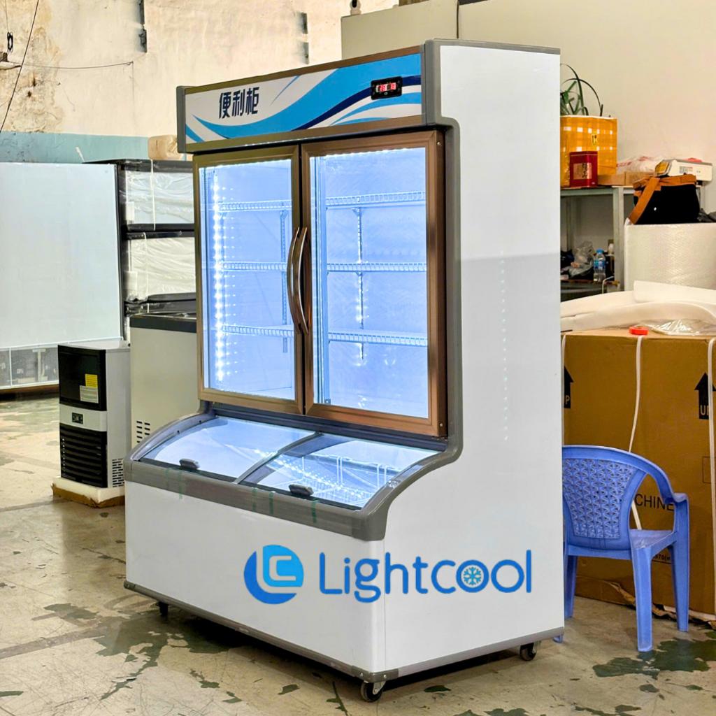 SC-1520D 968L — dung tích lớn và kính trưng bày sáng, thu hút khách hàng.