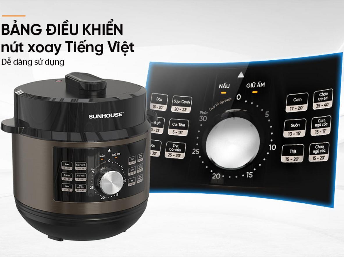 12 chế độ nấu và cơ chế an toàn rõ ràng