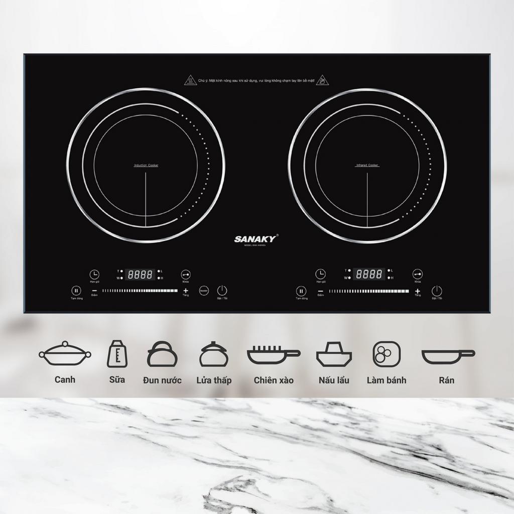 Mặt kính Ceramic chịu nhiệt, dễ lau chùi — giữ bếp luôn mới.