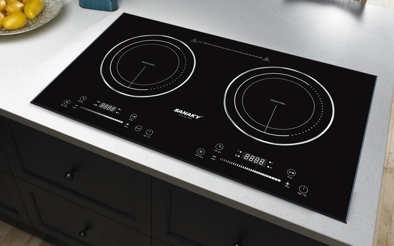 Công suất tổng 4000W: vùng từ nhanh, vùng hồng ngoại đa dụng.