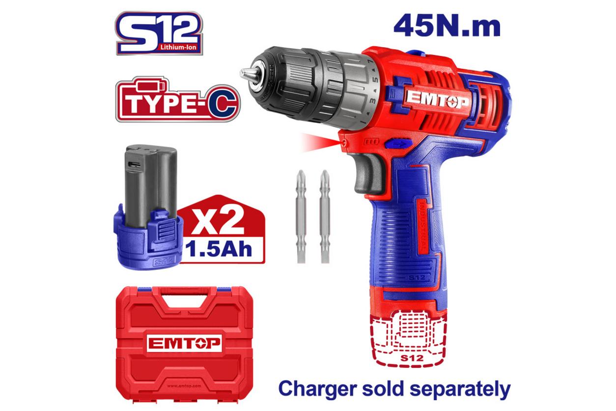 Sức mạnh 45Nm cho khoan và bắt vít hiệu quả.