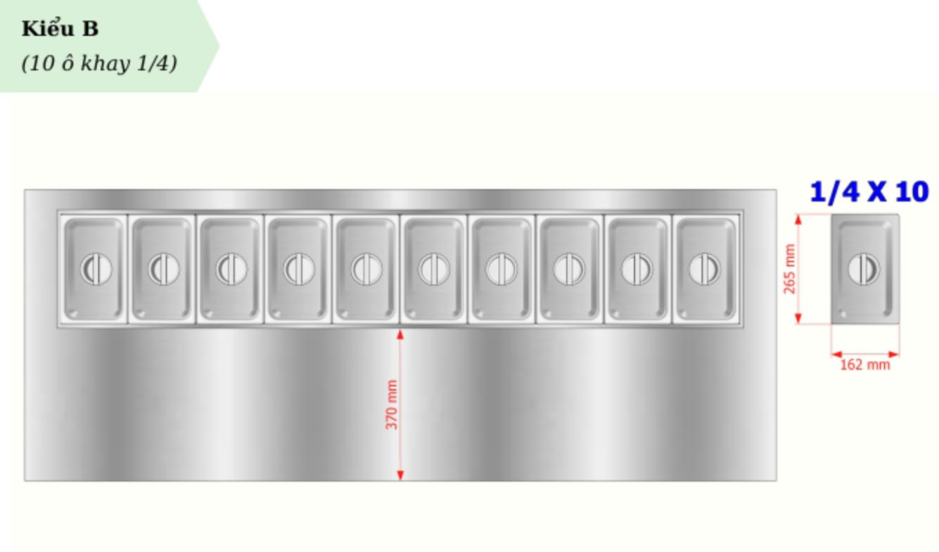 Inox cao cấp dễ vệ sinh; dàn lạnh ống đồng bền bỉ.