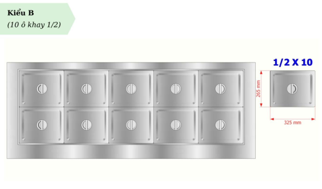 Thân inox cao cấp cho bề mặt sạch và bền.