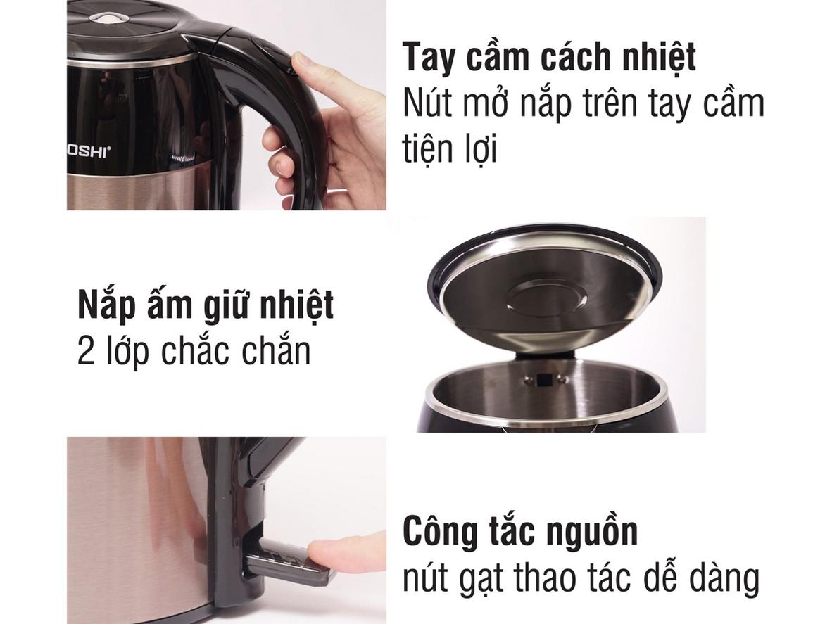 Thiết kế 2 lớp & đế xoay 360°