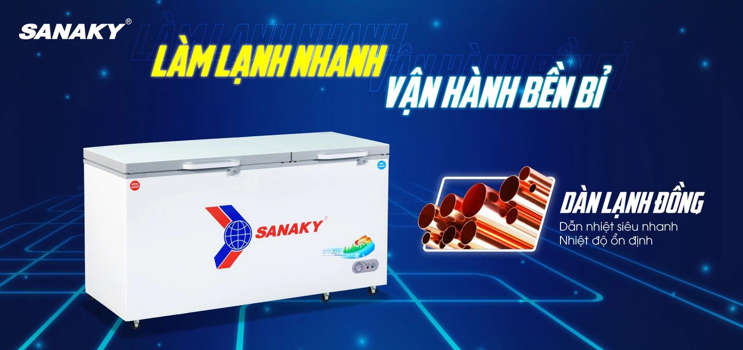 Phân chia 2 ngăn rõ ràng giúp tổ chức thực phẩm theo mục đích sử dụng.