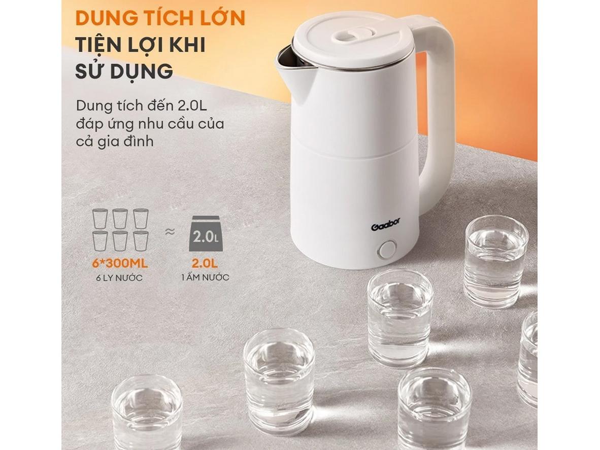 Miệng rộng, vòi chống tràn và cuộn dây gọn gàng