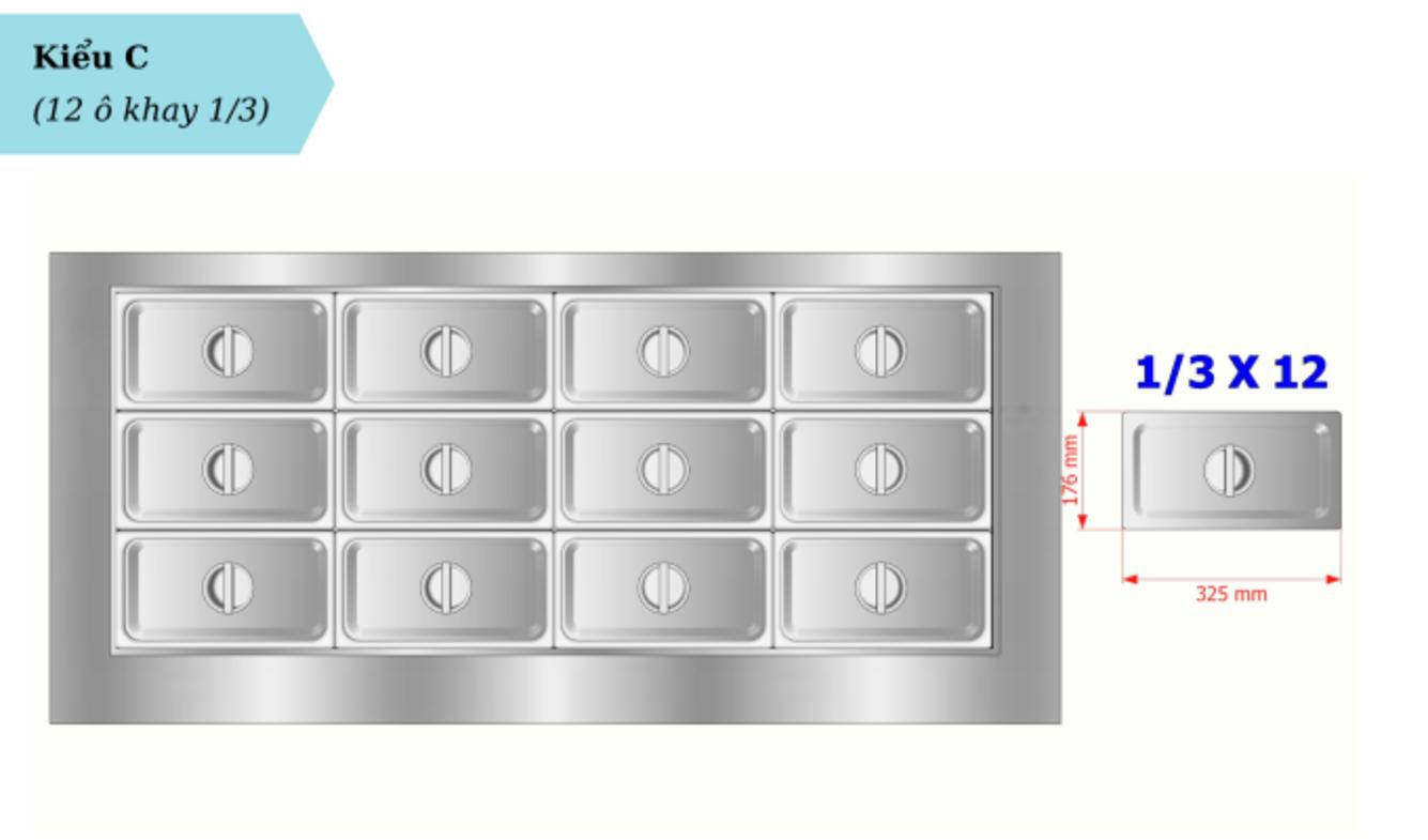 Công suất 290W — tiết kiệm cho hoạt động nhà hàng.