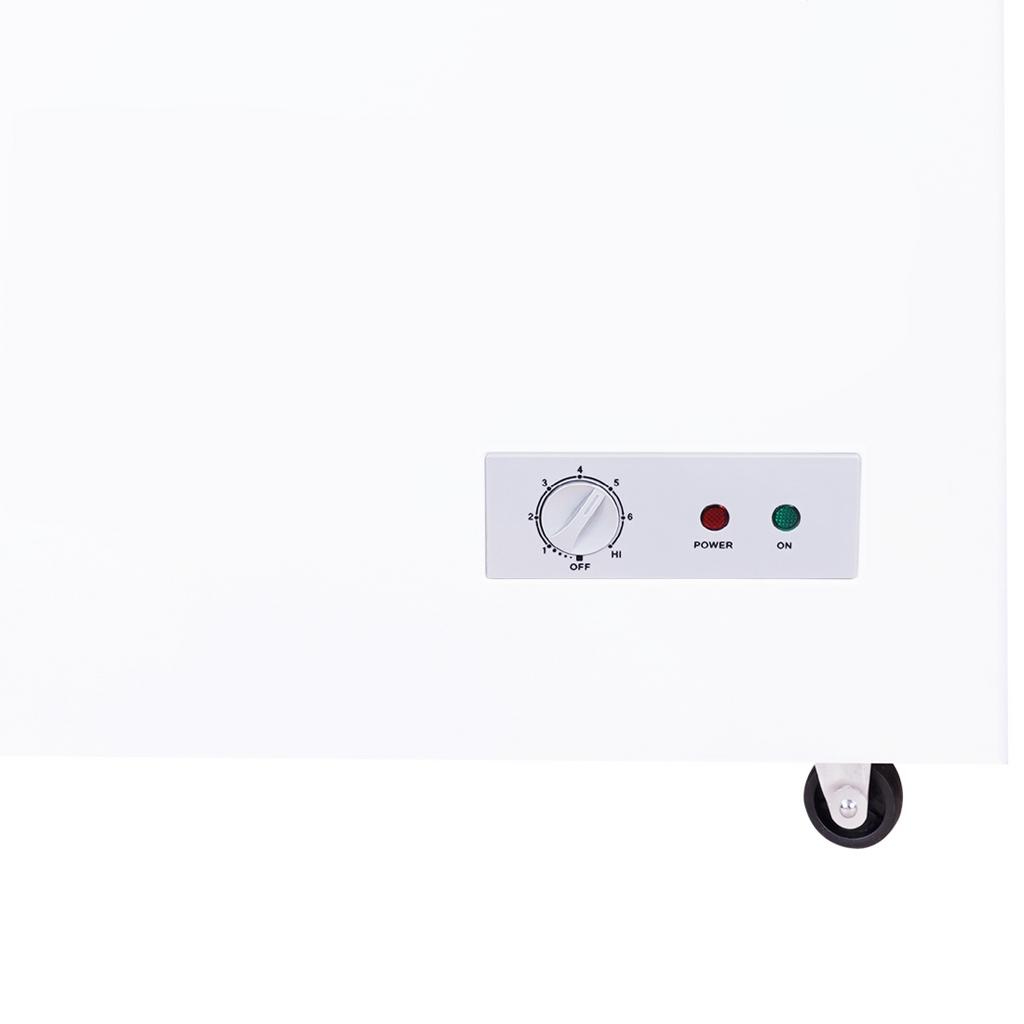 Biểu tượng tiết kiệm điện + bánh xe chịu lực giúp di chuyển thuận tiện.