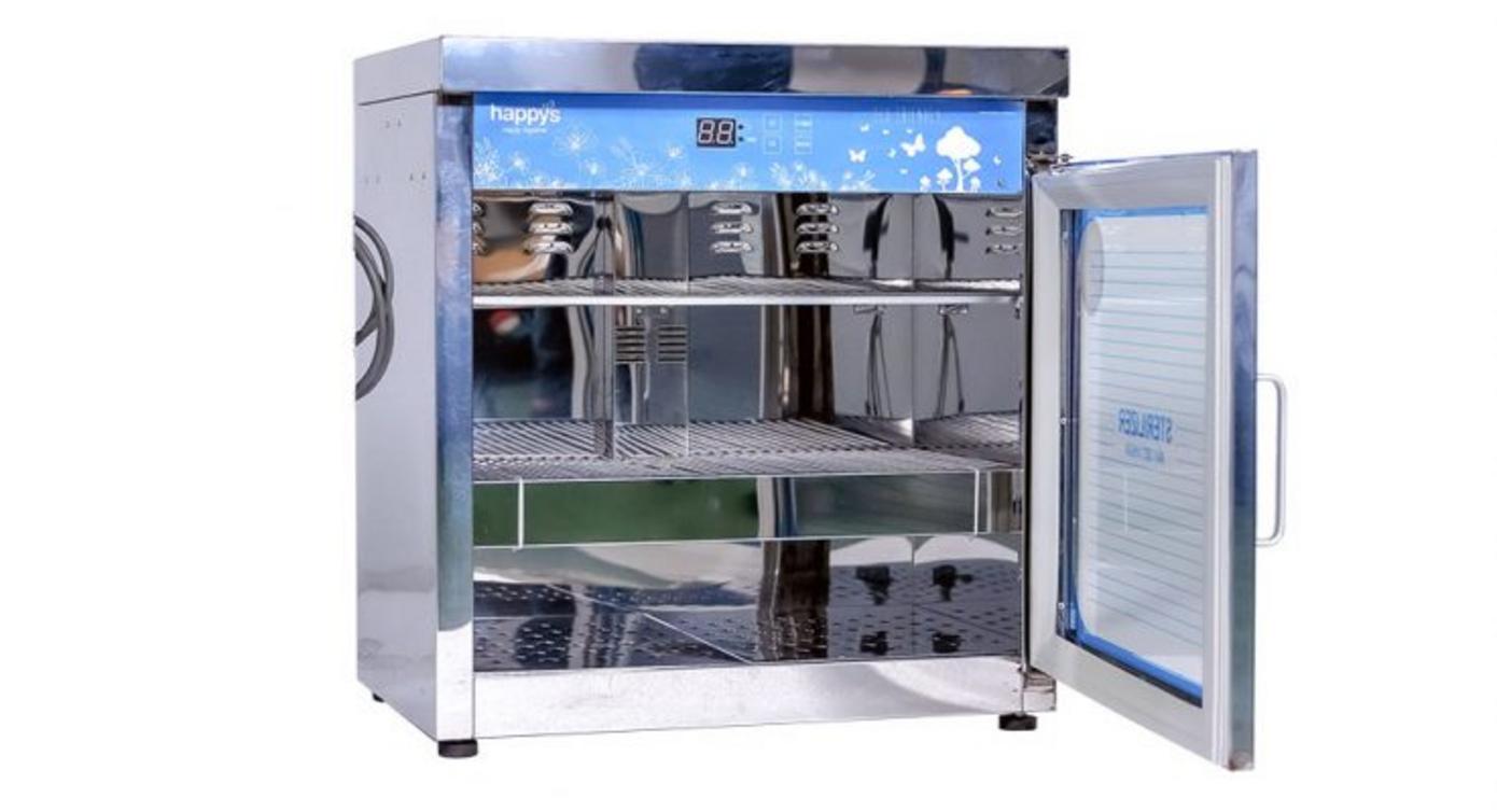 Đèn UV Sankyo GL15 x2 — tiệt trùng chuyên dụng, an toàn khi máy đóng kín.