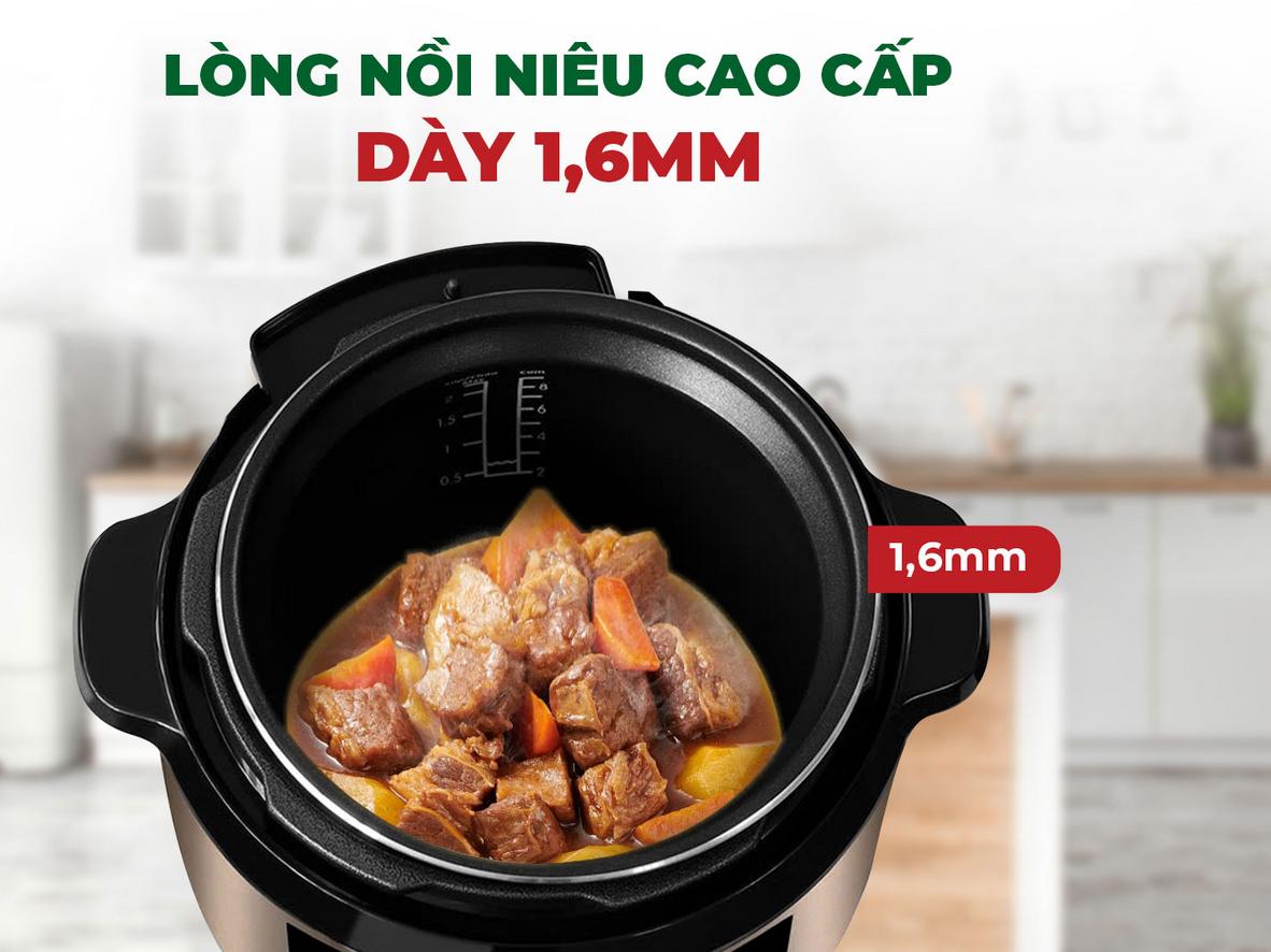 Van xả áp, khóa nắp và nắp tháo rời dễ vệ sinh