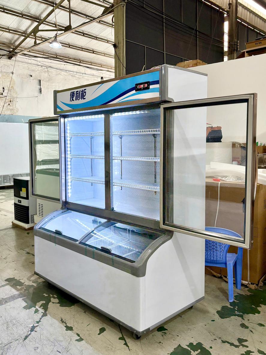 Kính đôi + LED giúp trưng bày sáng, tăng tỷ lệ mua hàng.