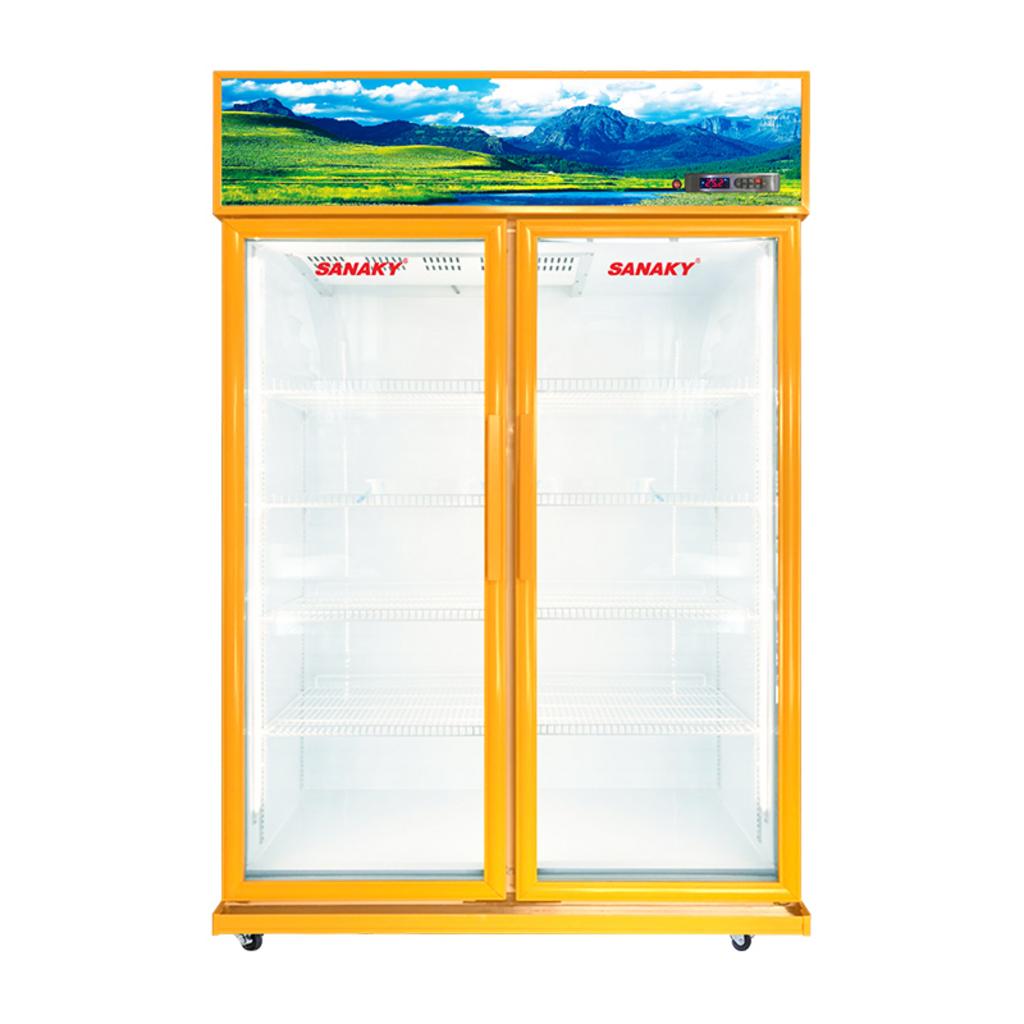 Tủ Mát Sanaky VH-1209HP3A trưng bày thực phẩm bắt mắt, lý tưởng cho quán ăn & siêu thị nhỏ.
