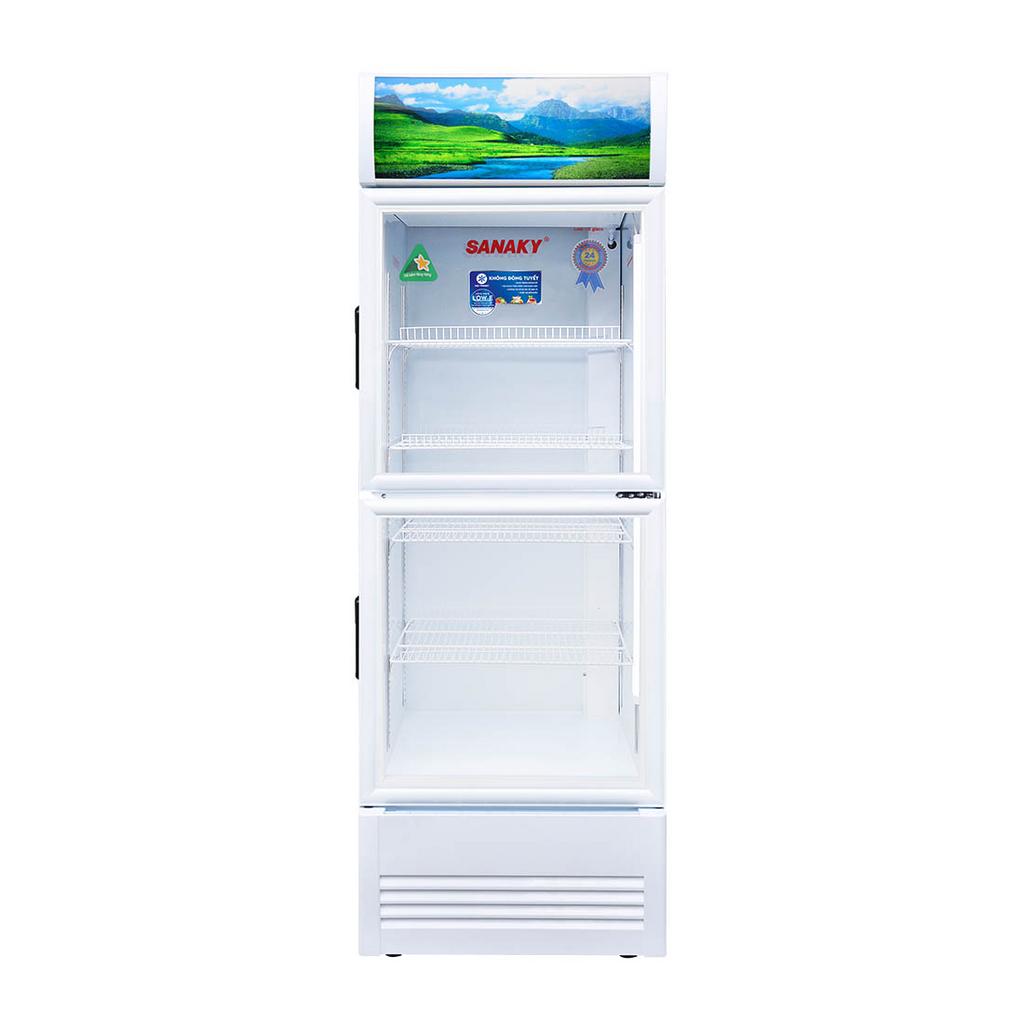 Tủ mát Sanaky VH‑4088KW trưng bày 350L — lý tưởng cho quán cafe, cửa hàng tạp hóa.
