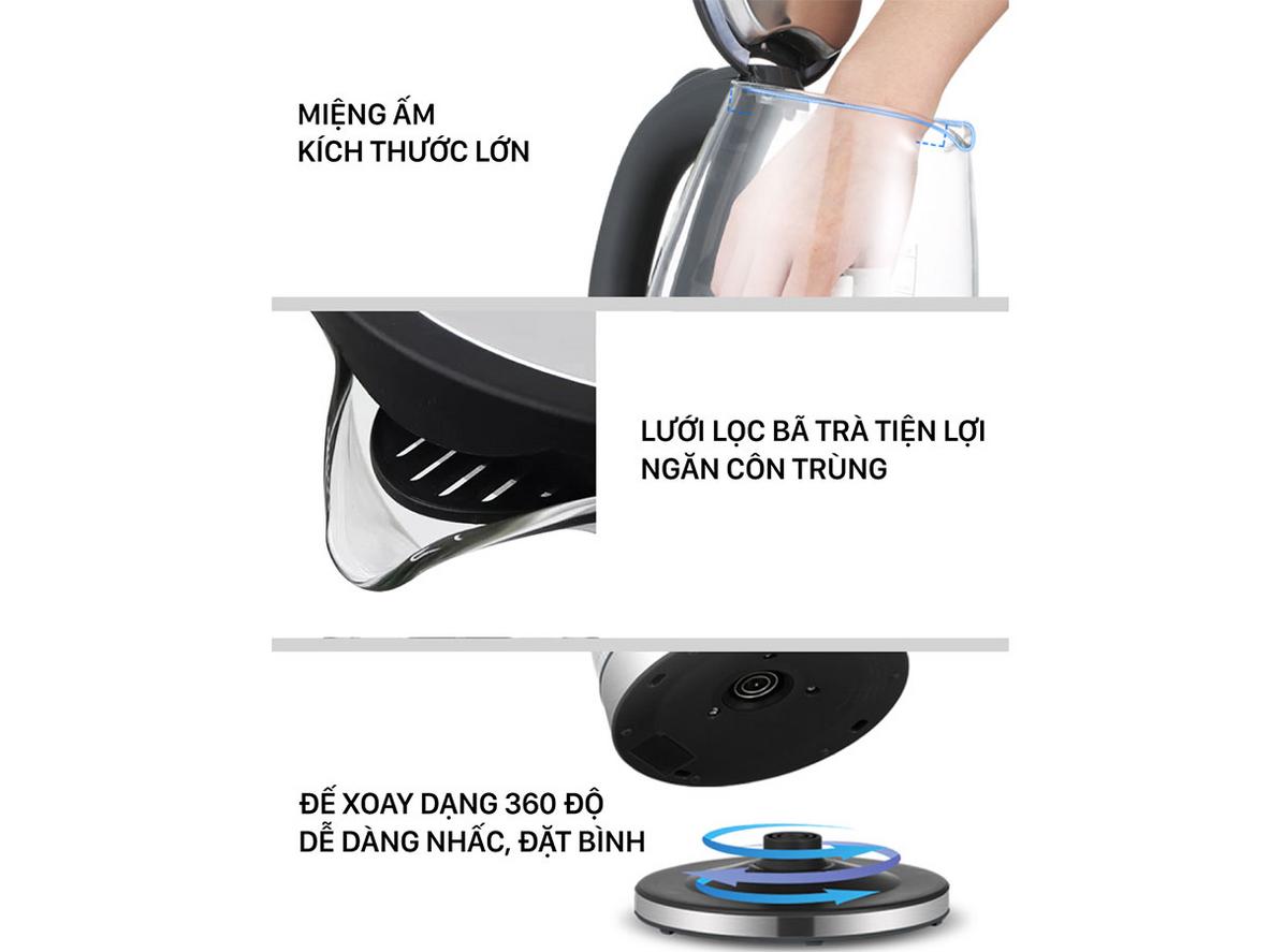 Tự ngắt điện khi nước sôi và bảo vệ quá nhiệt