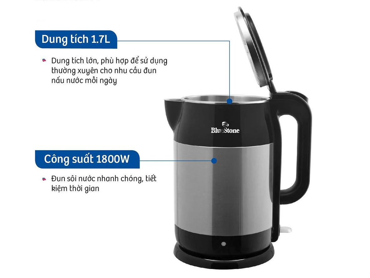 Tự ngắt & lưới lọc — an toàn và sạch hơn khi pha trà.