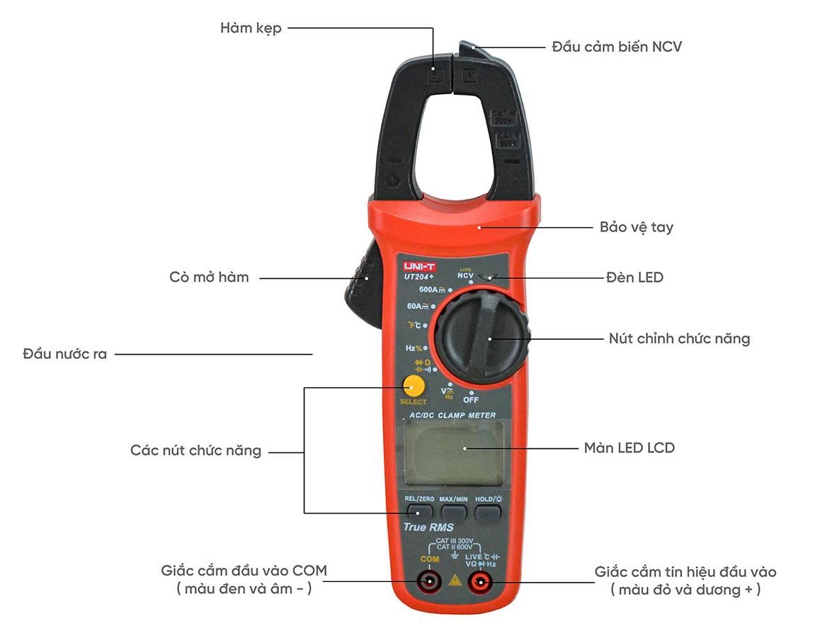 True RMS và dải đo 600A — đo chính xác trên tải thực tế.
