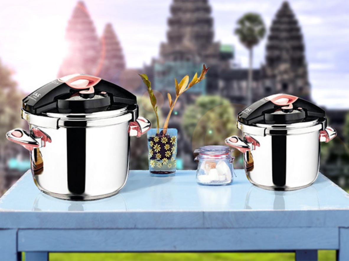 Minh họa van xả áp và cơ chế khóa nắp