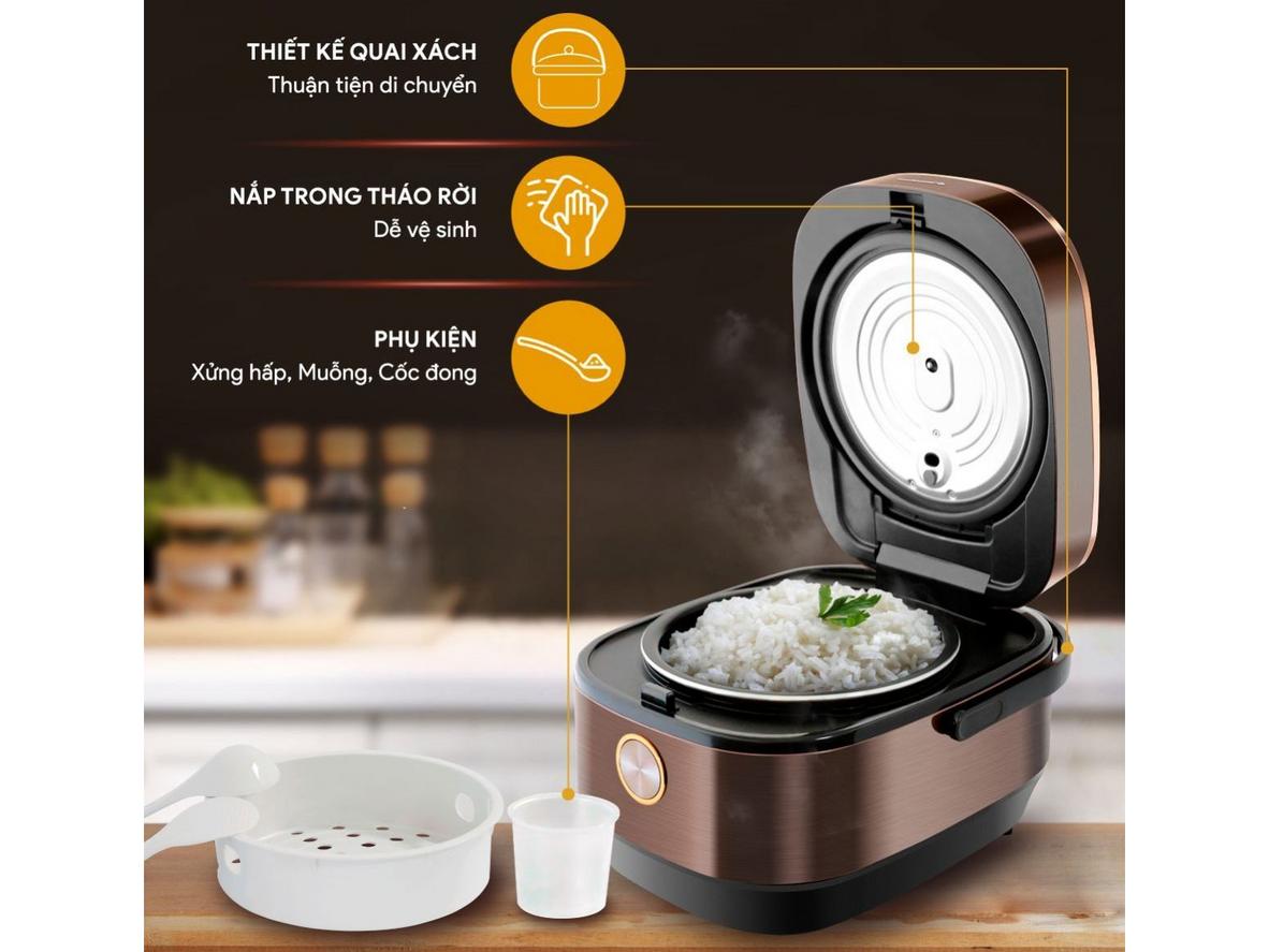 11 chế độ nấu và bảng điều khiển tiếng Việt