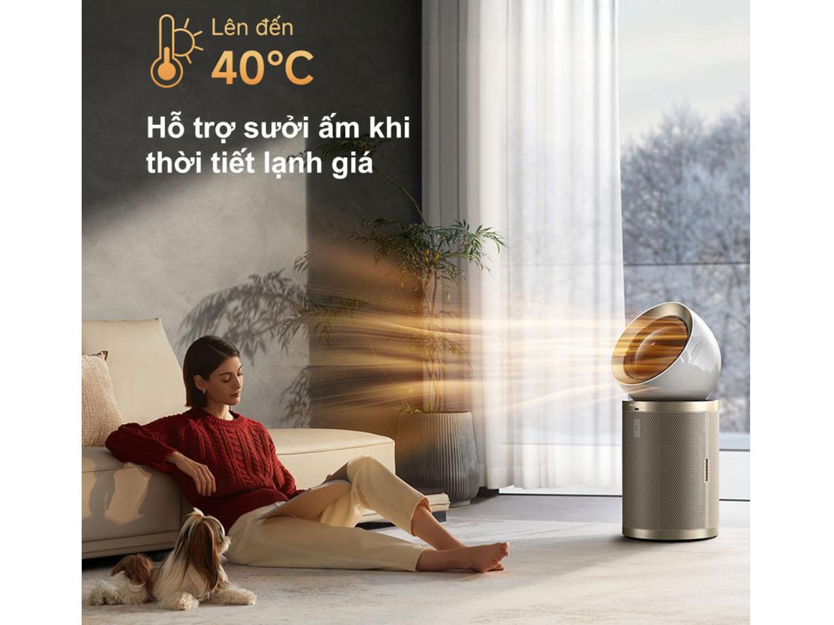 400 m3/giờ giúp máy xử lý tốt không gian đến 100m².
