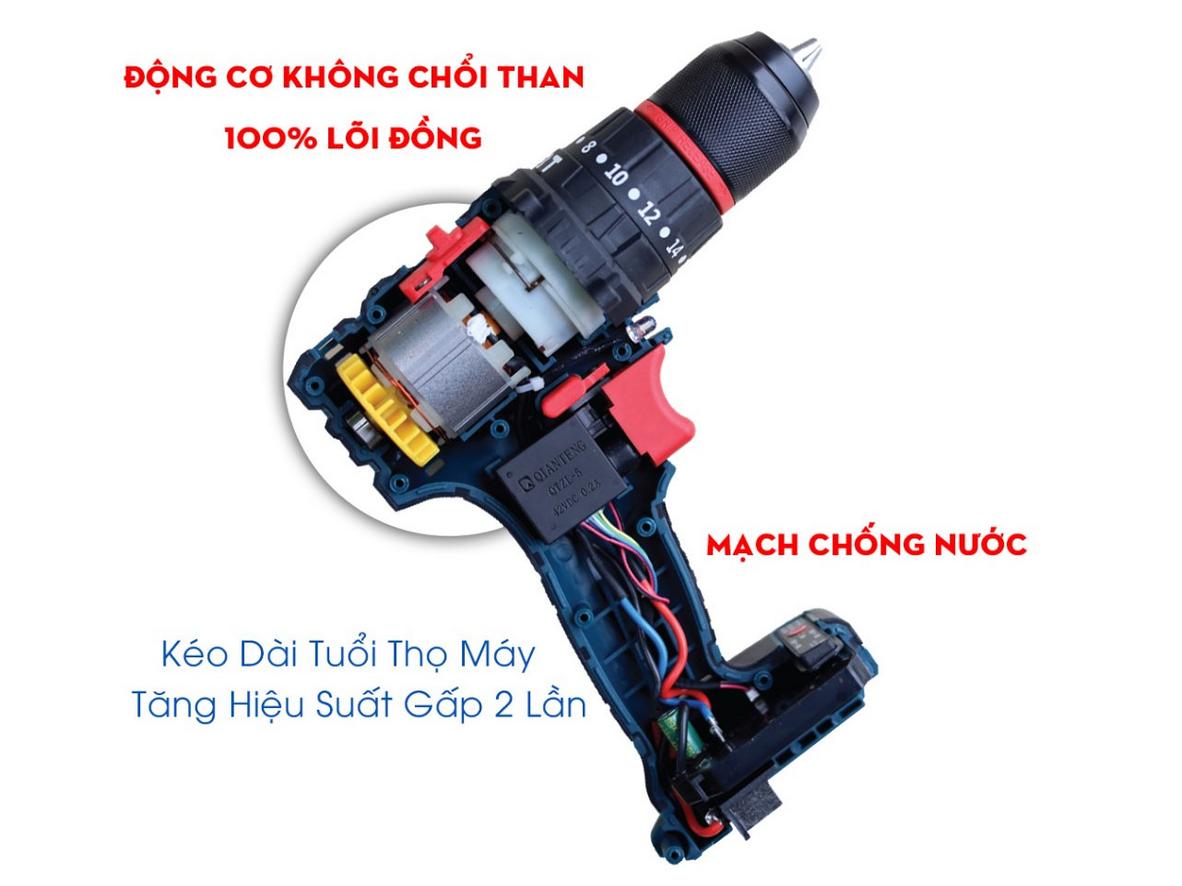 Lực siết 65Nm — khoan & bắt vít hiệu quả